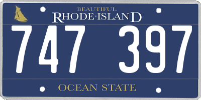 RI license plate 747397
