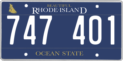 RI license plate 747401