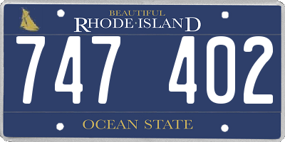 RI license plate 747402