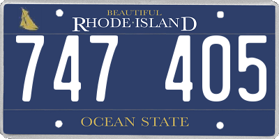 RI license plate 747405