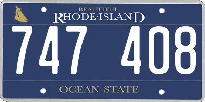 RI license plate 747408