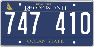 RI license plate 747410