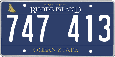 RI license plate 747413