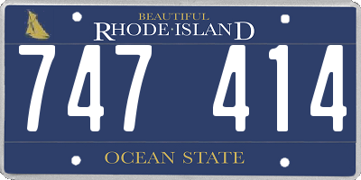 RI license plate 747414