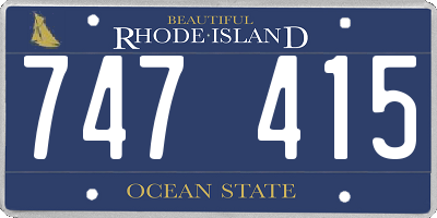 RI license plate 747415
