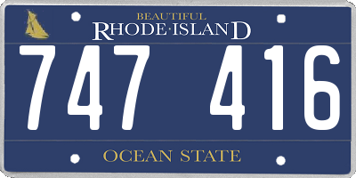 RI license plate 747416
