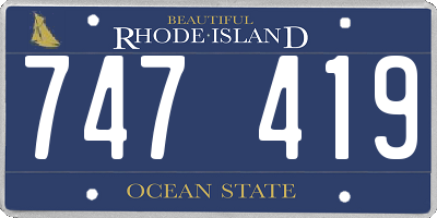 RI license plate 747419