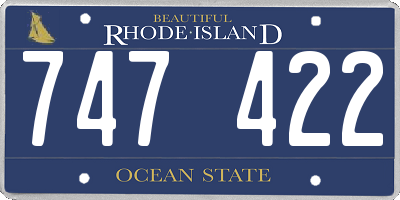 RI license plate 747422