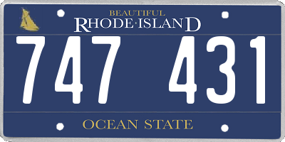 RI license plate 747431