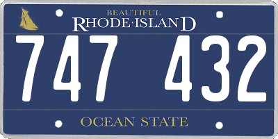 RI license plate 747432