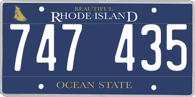 RI license plate 747435