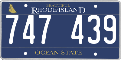 RI license plate 747439