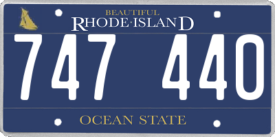 RI license plate 747440