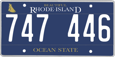 RI license plate 747446