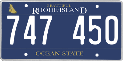 RI license plate 747450
