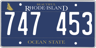RI license plate 747453