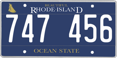 RI license plate 747456