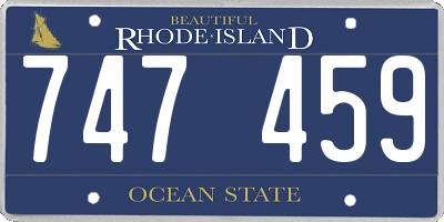 RI license plate 747459