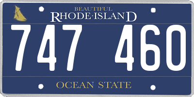 RI license plate 747460