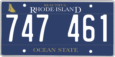 RI license plate 747461