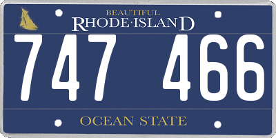 RI license plate 747466