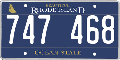 RI license plate 747468
