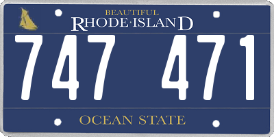 RI license plate 747471