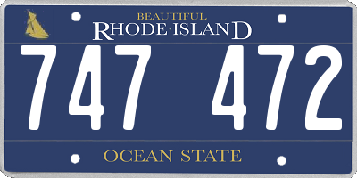 RI license plate 747472