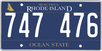 RI license plate 747476