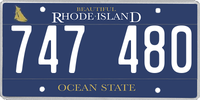 RI license plate 747480