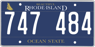 RI license plate 747484
