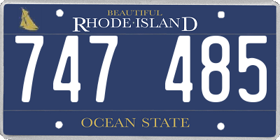 RI license plate 747485