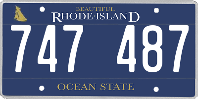 RI license plate 747487