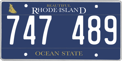 RI license plate 747489