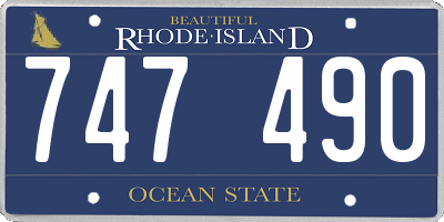 RI license plate 747490