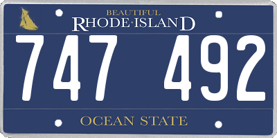 RI license plate 747492
