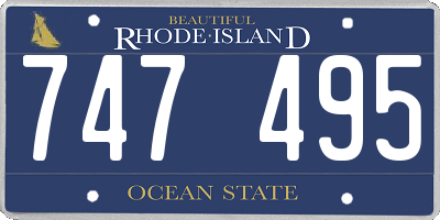 RI license plate 747495