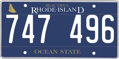 RI license plate 747496