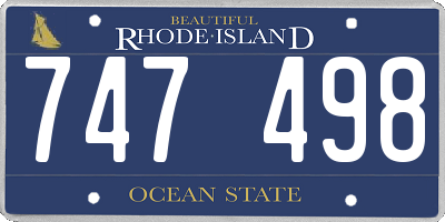 RI license plate 747498