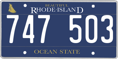 RI license plate 747503