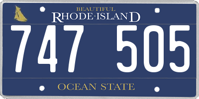 RI license plate 747505