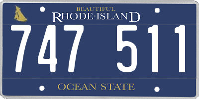 RI license plate 747511