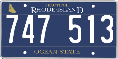 RI license plate 747513