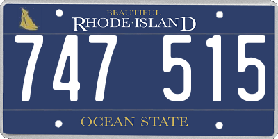 RI license plate 747515