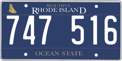 RI license plate 747516