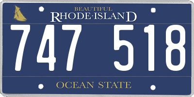 RI license plate 747518