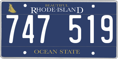 RI license plate 747519