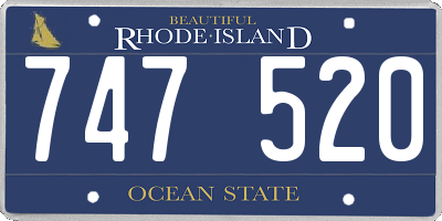 RI license plate 747520