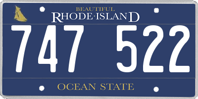 RI license plate 747522