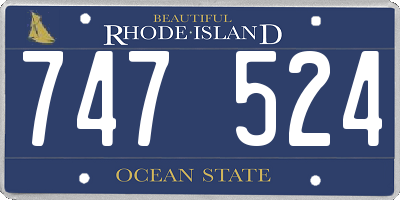 RI license plate 747524